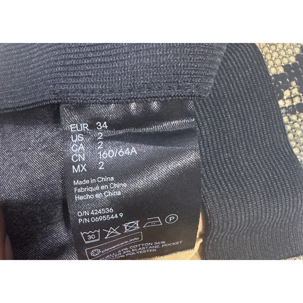 H&M Womens Size 2 Pants Animal Print‎ Maximalist Professional Career Interview